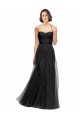 Long Sleeveless Tulle Black A-Line Bridesmaid Gown Canberra