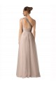 Long Sleeveless Tulle Nude A-Line Formal Dress / Bridesmaid Dress Canberra
