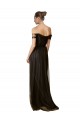 Long Sleeveless Tulle & Sequin Black A-Line Bridesmaid Dress Canberra