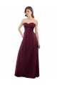 Long Sleeveless Tulle Burgundy Sweetheart A-Line Bridesmaid Dress Canberra