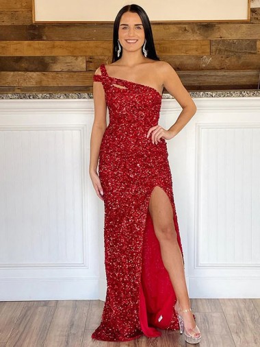 Sweep Train Sleeveless Velvet Sequin Burgundy Sheath Prom Dress Canberra
