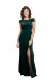 Long Cap Sleeves Stretch Velvet Dark Green A-Line Formal Evening Gown / Prom Dress / Bridesmaid Dress Canberra