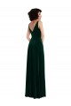 Long Sleeveless Stretch Velvet Dark Green A-Line Bridesmaid Dress / Evening Dress Canberra
